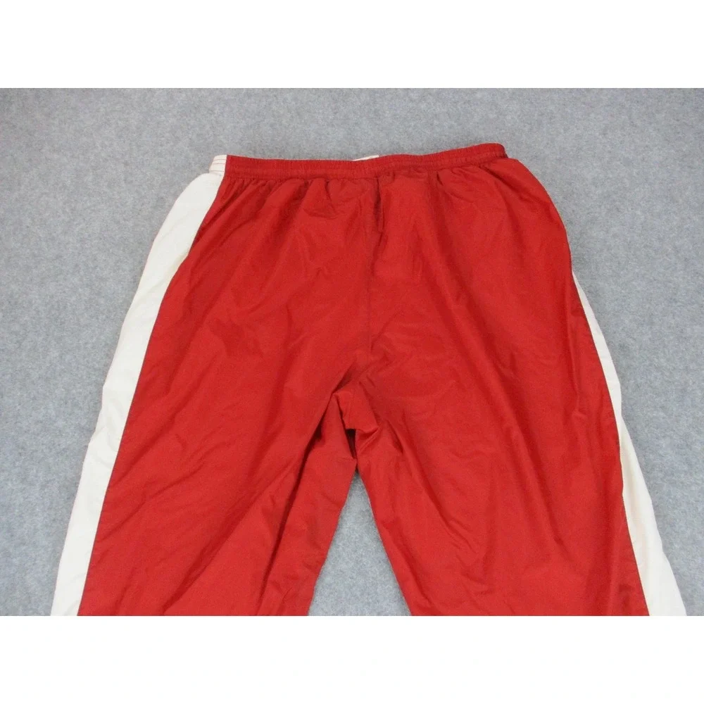 VINTAGE Adidas Pants Mens 3XL XXXL Red White Adidas Team Mesh Track Pockets